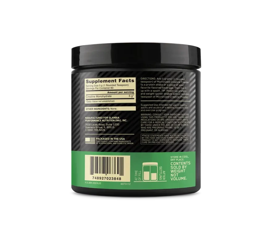 Optimum Nutrition Micronized Creatine Monohydrate Powder