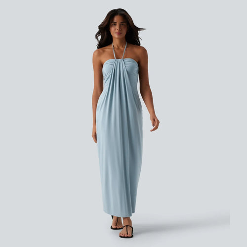 Halara Halter Tie Back Maxi Dress