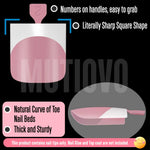 Berry Pink French Tip Toenail Extensions