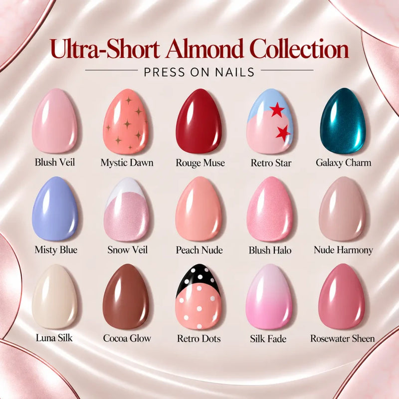 Ultra Short Almond Press-On Nails