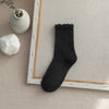 Ruffled Mid Length Polyester Socks