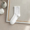 Ruffled Mid Length Polyester Socks