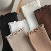 Ruffled Mid Length Polyester Socks