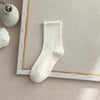 Ruffled Mid Length Polyester Socks