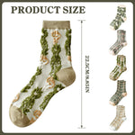 Soft Cotton Jacquard Winter Crew Socks