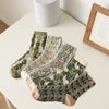 Soft Cotton Jacquard Winter Crew Socks