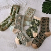 Soft Cotton Jacquard Winter Crew Socks