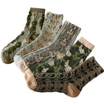 Soft Cotton Jacquard Winter Crew Socks