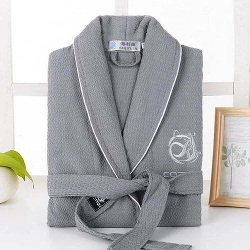 Cotton Waffle Bathrobe
