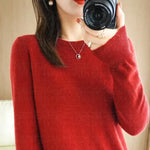Wool Round Neck Casual Sweater