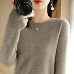 Wool Round Neck Casual Sweater