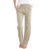 Cotton Linen Drawstring Lounge Pants