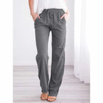 Cotton Linen Drawstring Lounge Pants