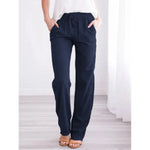 Cotton Linen Drawstring Lounge Pants