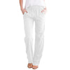 Cotton Linen Drawstring Lounge Pants