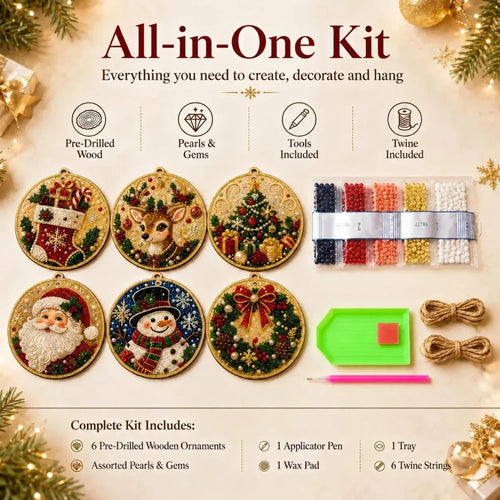 Christmas DIY Diamond Painting Ornament Kit