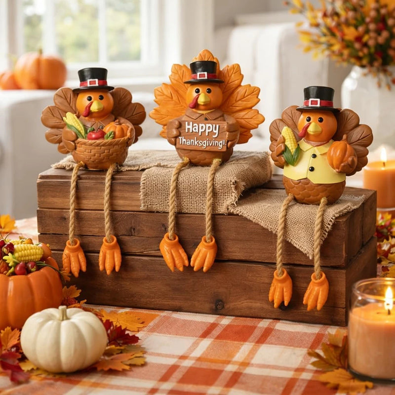 Resin Turkey Tabletop Centerpiece Decor