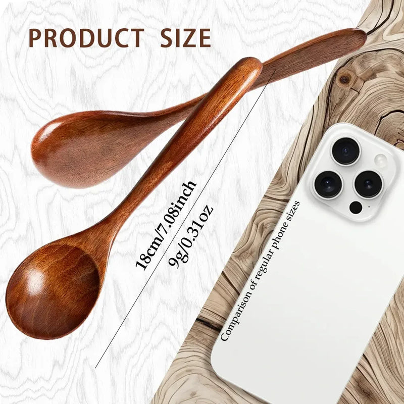 Natural Wooden Cooking Spoon Set